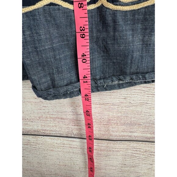 eShakti Custom Chambray Embroidered‎ A-Line Dress Women's Size Small Blue - Picture 13 of 13